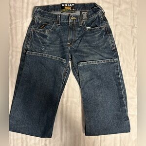 Ariat Jeans Mens 29x34 Blue Denim M5 Rebar Slim Straight Dark Wash Workwear